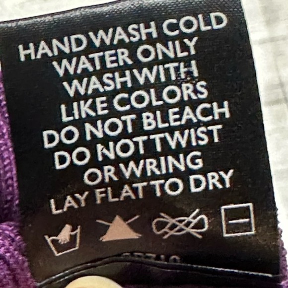 Vanity | Vintage Turtleneck Short Sleeve Knit Dress | Purple | Size: L - Picture 8 of 9